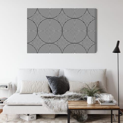 Obraz na płótnie Abstrakcja Hipnotyczne koła Premium Canvas - obrazek 4