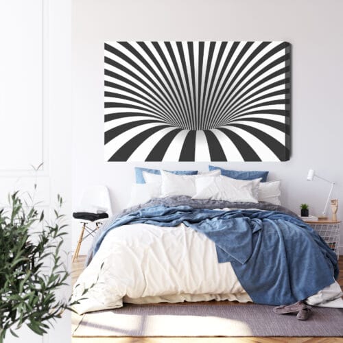 Obraz na płótnie Abstrakcja Czarna spirala Premium Canvas - obrazek 3