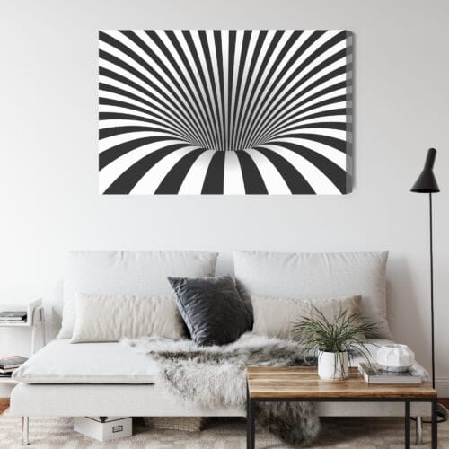Obraz na płótnie Abstrakcja Czarna spirala Premium Canvas - obrazek 4