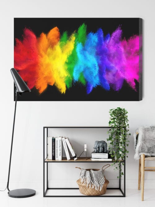 Obraz na płótnie Abstrakcja Kolorowy pył Premium Canvas - obrazek 9