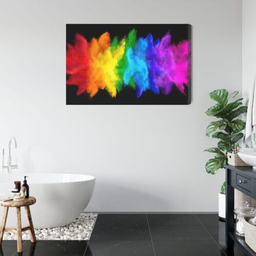 Obraz na płótnie Abstrakcja Kolorowy pył Premium Canvas - obrazek 5