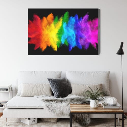 Obraz na płótnie Abstrakcja Kolorowy pył Premium Canvas - obrazek 4