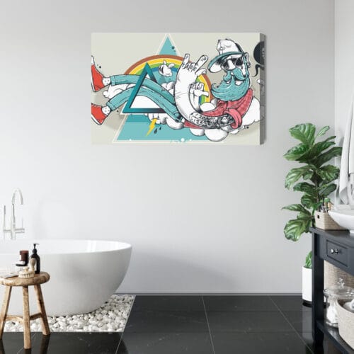 Obraz na płótnie Ilustracja Hipsterska postać z brodą Premium Canvas - obrazek 5