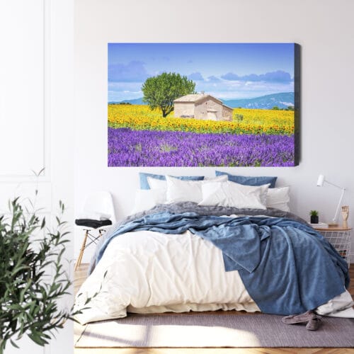 Obraz na płótnie Natura Lawenda i słoneczniki Premium Canvas - obrazek 3