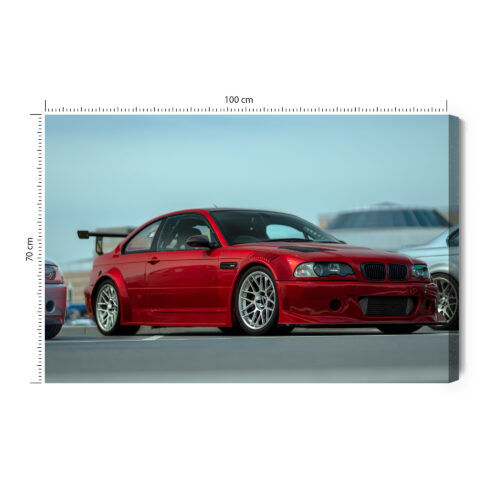Obraz na płótnie BMW M3 Sportowe auto na parkingu  Premium Canvas
