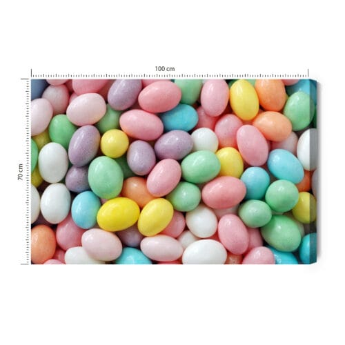 Obraz na płótnie Jedzenie Kolorowe drażetki cukierkowe Premium Canvas