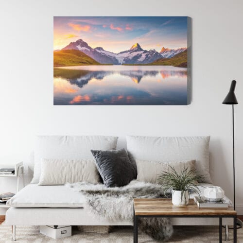Obraz na płótnie Natura Górskie jezioro Premium Canvas - obrazek 4