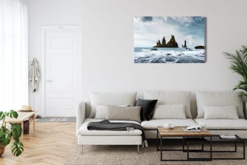 Obraz na płótnie Natura skały w oceanie przy Reynisfjara Premium Canvas - obrazek 6