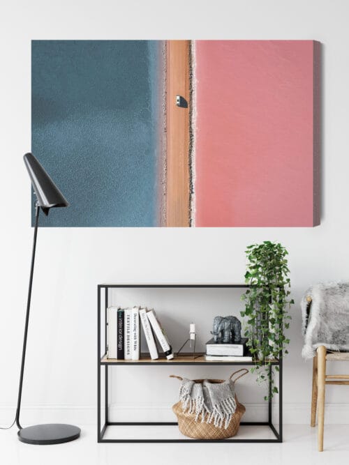 Obraz na płótnie Natura między różowym a niebieskim jeziorem Premium Canvas - obrazek 9