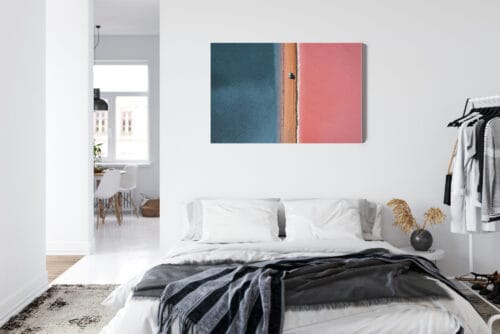 Obraz na płótnie Natura między różowym a niebieskim jeziorem Premium Canvas - obrazek 7