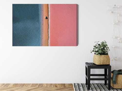Obraz na płótnie Natura między różowym a niebieskim jeziorem Premium Canvas - obrazek 8