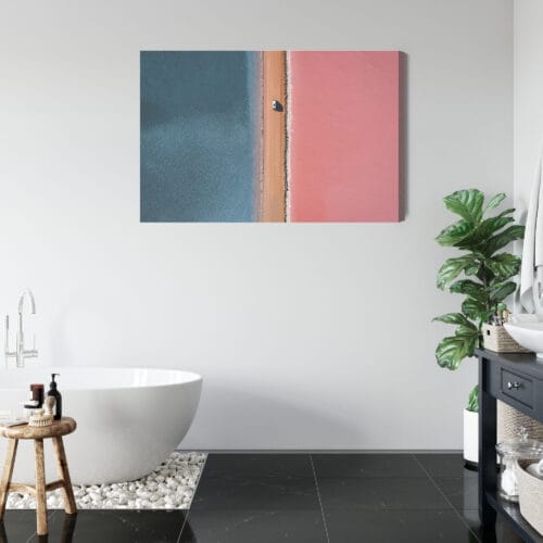 Obraz na płótnie Natura między różowym a niebieskim jeziorem Premium Canvas - obrazek 5