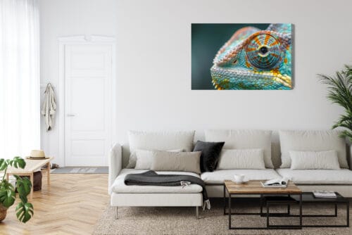 Obraz na płótnie Zwierzęta Kameleon z bliska Premium Canvas - obrazek 6