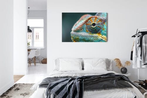 Obraz na płótnie Zwierzęta Kameleon z bliska Premium Canvas - obrazek 7