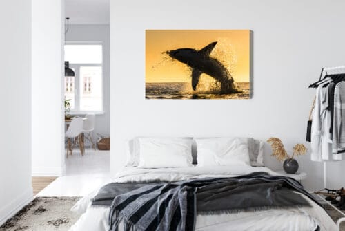 Obraz na płótnie Natura Wyskakujący rekin Premium Canvas - obrazek 7
