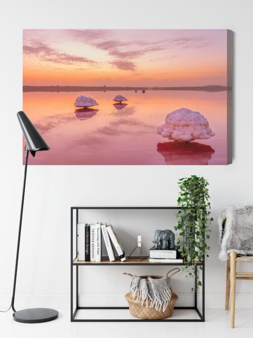 Obraz na płótnie Natura Różowe jezioro Premium Canvas - obrazek 9