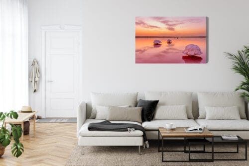 Obraz na płótnie Natura Różowe jezioro Premium Canvas - obrazek 6