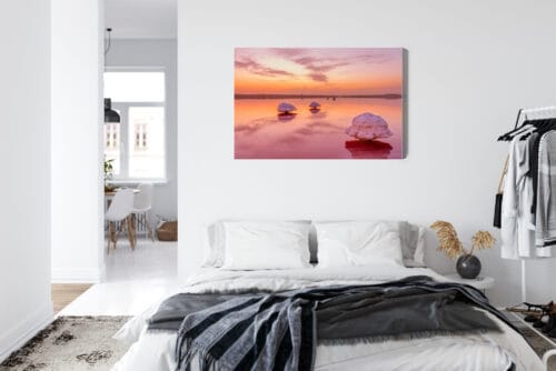 Obraz na płótnie Natura Różowe jezioro Premium Canvas - obrazek 7