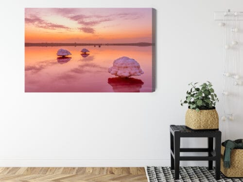Obraz na płótnie Natura Różowe jezioro Premium Canvas - obrazek 8