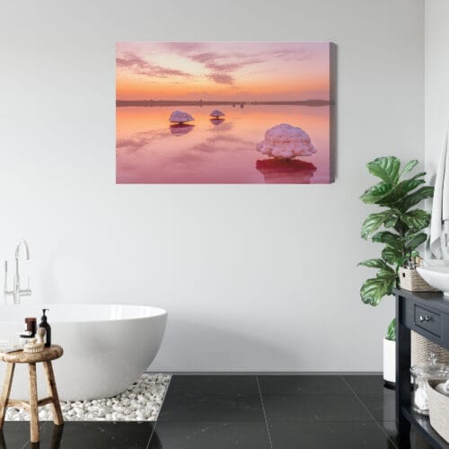 Obraz na płótnie Natura Różowe jezioro Premium Canvas - obrazek 5
