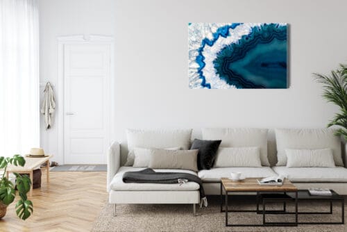 Obraz na płótnie Abstrakcja Agat niebieski Premium Canvas - obrazek 6
