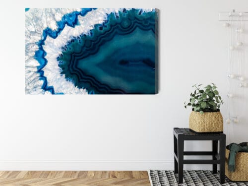 Obraz na płótnie Abstrakcja Agat niebieski Premium Canvas - obrazek 8