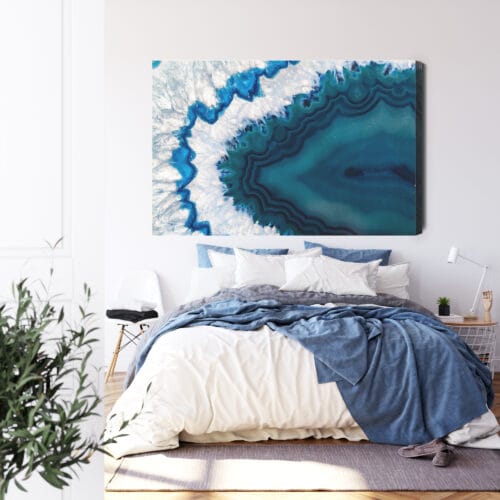 Obraz na płótnie Abstrakcja Agat niebieski Premium Canvas - obrazek 3