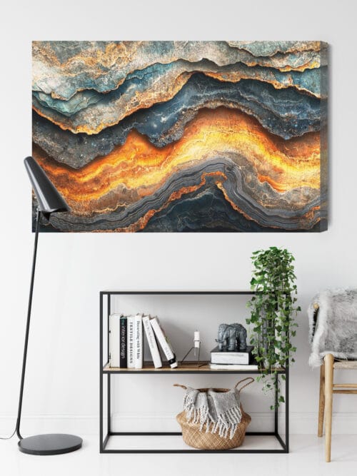 Obraz na płótnie Abstrakcja Warstwy minerału Premium Canvas - obrazek 9