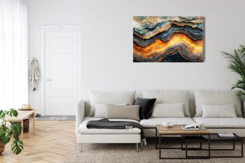 Obraz na płótnie Abstrakcja Warstwy minerału Premium Canvas - obrazek 6