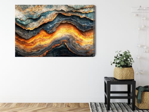 Obraz na płótnie Abstrakcja Warstwy minerału Premium Canvas - obrazek 8
