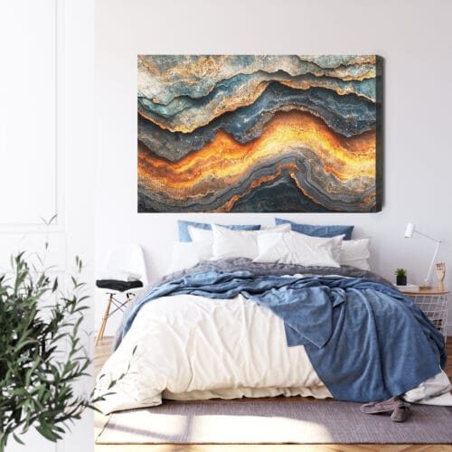 Obraz na płótnie Abstrakcja Warstwy minerału Premium Canvas - obrazek 3