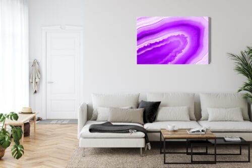 Obraz na płótnie Abstrakcja Fioletowy przekrój geody agatu Premium Canvas - obrazek 6