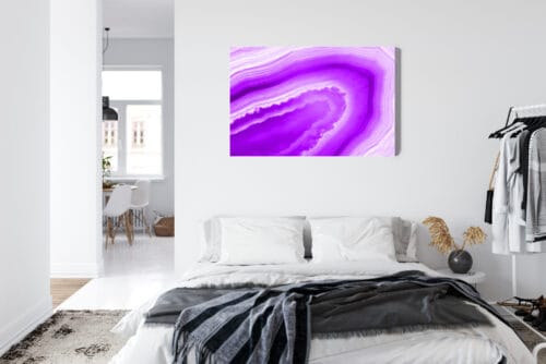 Obraz na płótnie Abstrakcja Fioletowy przekrój geody agatu Premium Canvas - obrazek 7
