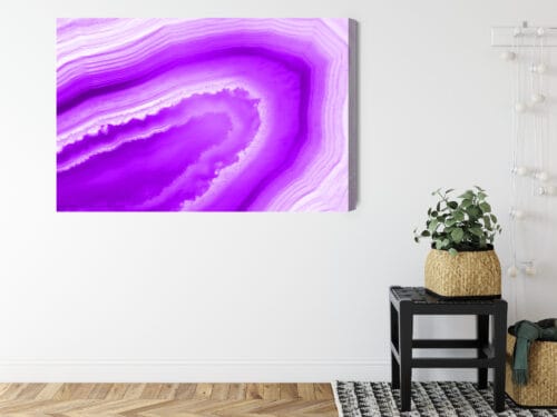 Obraz na płótnie Abstrakcja Fioletowy przekrój geody agatu Premium Canvas - obrazek 8