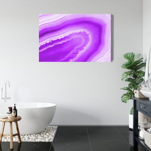 Obraz na płótnie Abstrakcja Fioletowy przekrój geody agatu Premium Canvas - obrazek 5