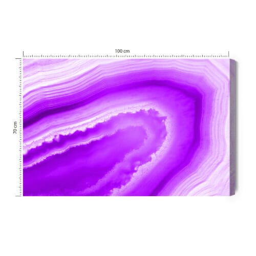 Obraz na płótnie Abstrakcja Fioletowy przekrój geody agatu Premium Canvas