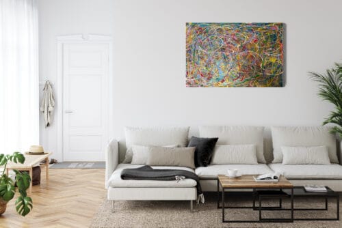 Obraz na płótnie Abstrakcja Kolorowe linie Premium Canvas - obrazek 6