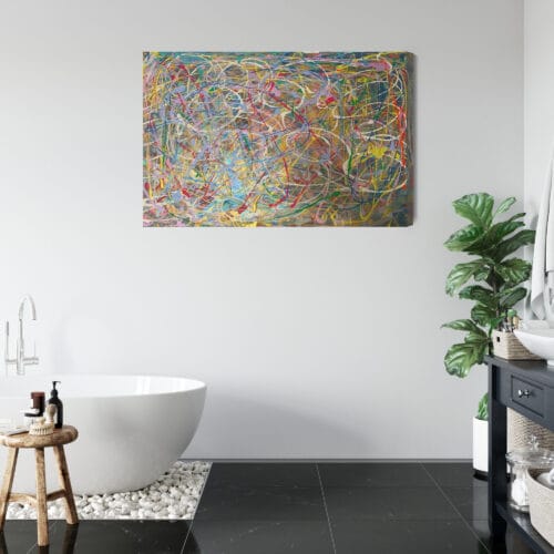 Obraz na płótnie Abstrakcja Kolorowe linie Premium Canvas - obrazek 5