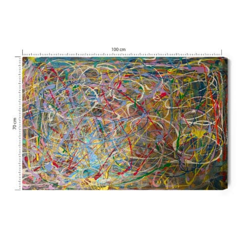 Obraz na płótnie Abstrakcja Kolorowe linie Premium Canvas