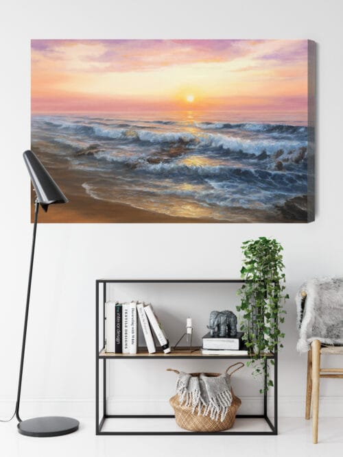 Obraz na płótnie Natura Morskie fale Premium Canvas - obrazek 9