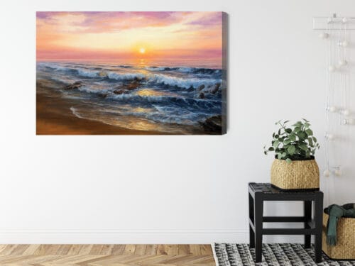 Obraz na płótnie Natura Morskie fale Premium Canvas - obrazek 8
