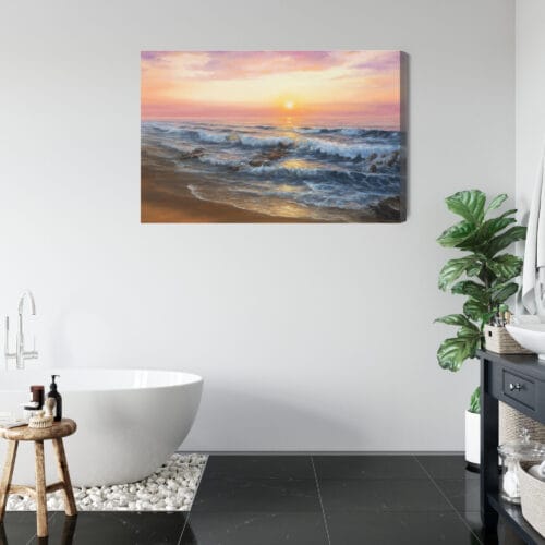 Obraz na płótnie Natura Morskie fale Premium Canvas - obrazek 5