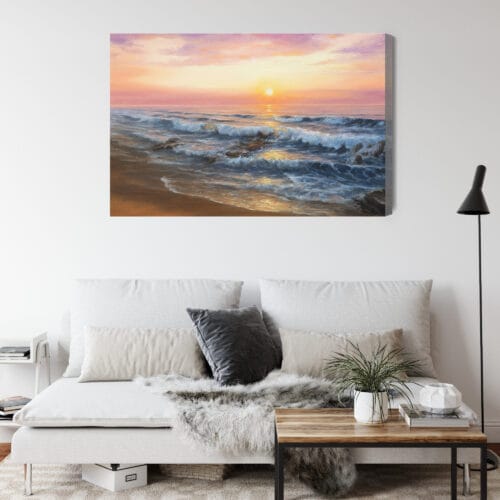 Obraz na płótnie Natura Morskie fale Premium Canvas - obrazek 4