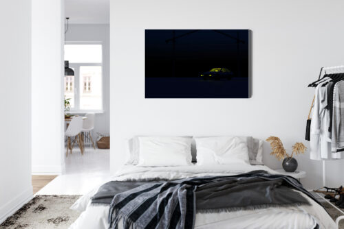 Obraz na płótnie Samochód nocą Żółte światła Minimalizm  Premium Canvas - obrazek 7