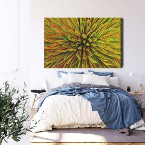 Obraz na płótnie Kwiat Abstrakcja Kolorowe płatki  Premium Canvas - obrazek 3