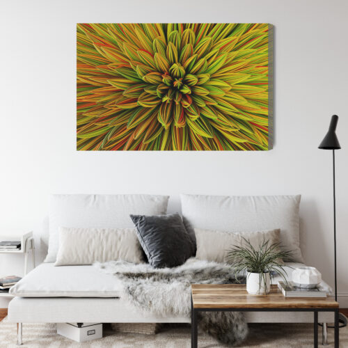 Obraz na płótnie Kwiat Abstrakcja Kolorowe płatki  Premium Canvas - obrazek 4