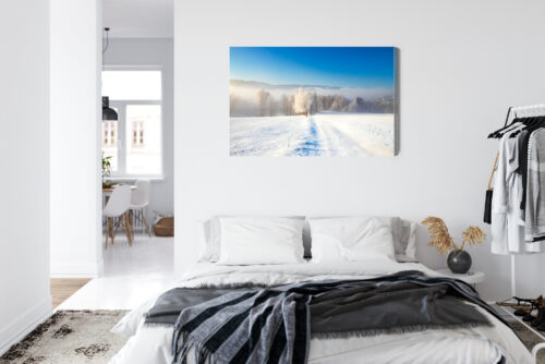 Obraz na płótnie Zimowy krajobraz Fotografia Śnieżne pole  Premium Canvas - obrazek 7