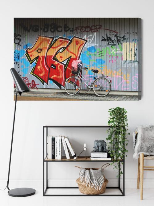 Obraz na płótnie Rower i Graffiti Ulica Miejski Styl  Premium Canvas - obrazek 9