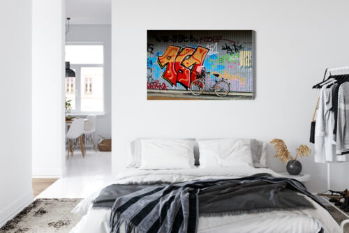 Obraz na płótnie Rower i Graffiti Ulica Miejski Styl  Premium Canvas - obrazek 7