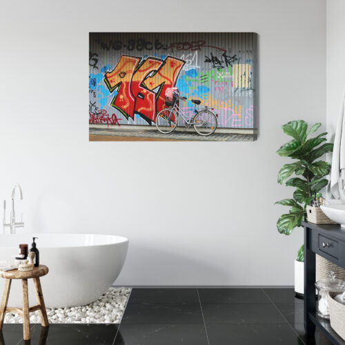 Obraz na płótnie Rower i Graffiti Ulica Miejski Styl  Premium Canvas - obrazek 5